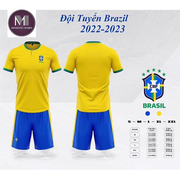 Bộ Quần Áo Bóng Đá Người Lớn - Đội Tuyển Brazin