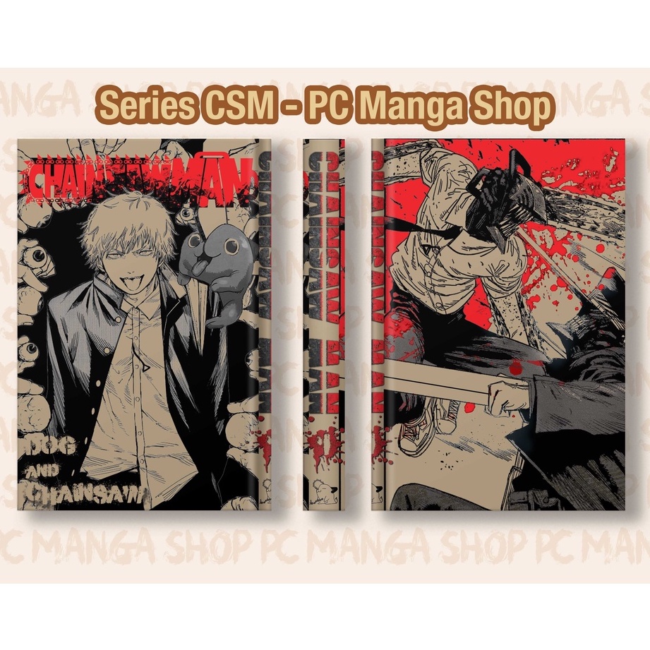 Bìa Handmade Chainsaw Man - Màu Nâu - Series Chainsaw Man - PC Manga