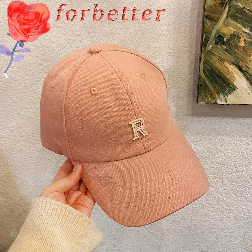 Mũ lưỡi trai mùa hè in chữ R đơn giản phong cách thời trang hip hop Hàn Quốc