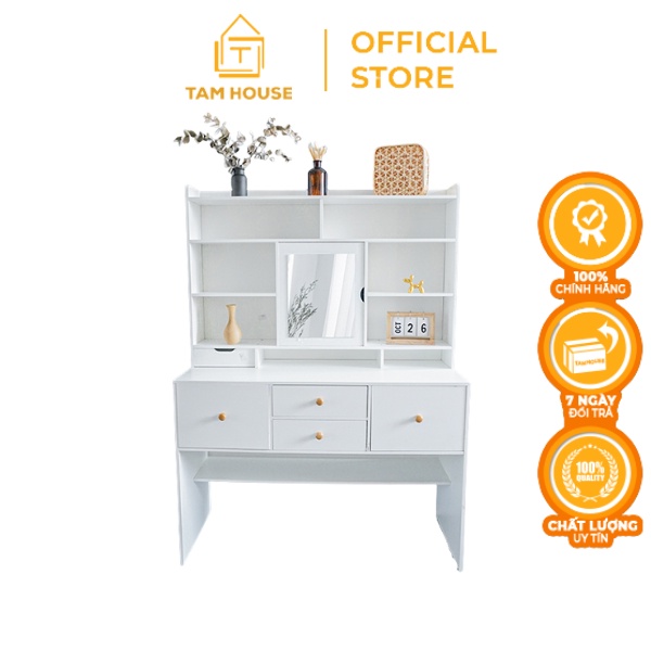 Bàn trang điểm phong cách hiện đại đa ngăn Tâm House HX-MK70
