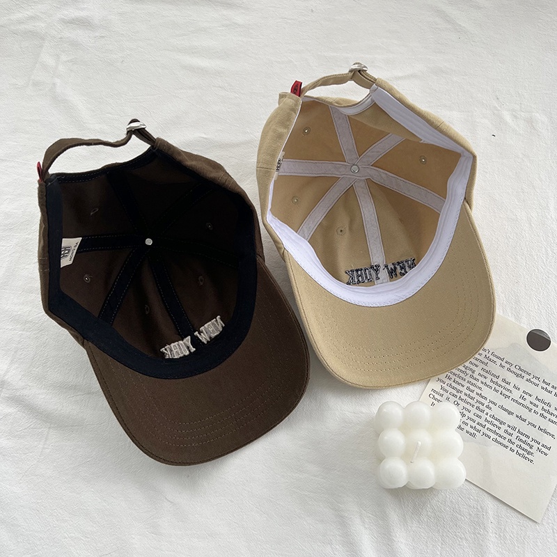 Mũ Lưỡi Trai Mềm Thêu Chữ ny Thời Trang Hè Thu Cá Tính Cho Nam Và Nữ