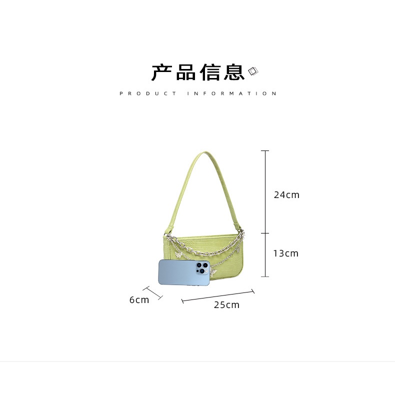 Túi Xách JASMIN NOIR Đeo Vai Họa Tiết Da Cá Sấu Thời Trang Cho Nữ