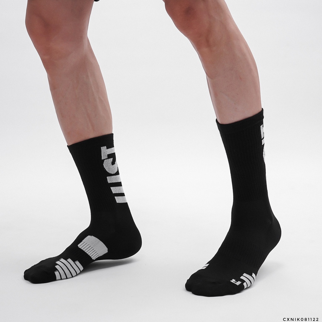 [ CAO CẤP ] Full Set 3 đôi vớ/tất thể thao cổ cao dệt kim dày dặn, thông thoáng 81122