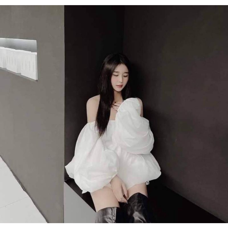 🌿🌿Áo trễ vai tơ bánh bèo bèo tiểu thư ❤❤