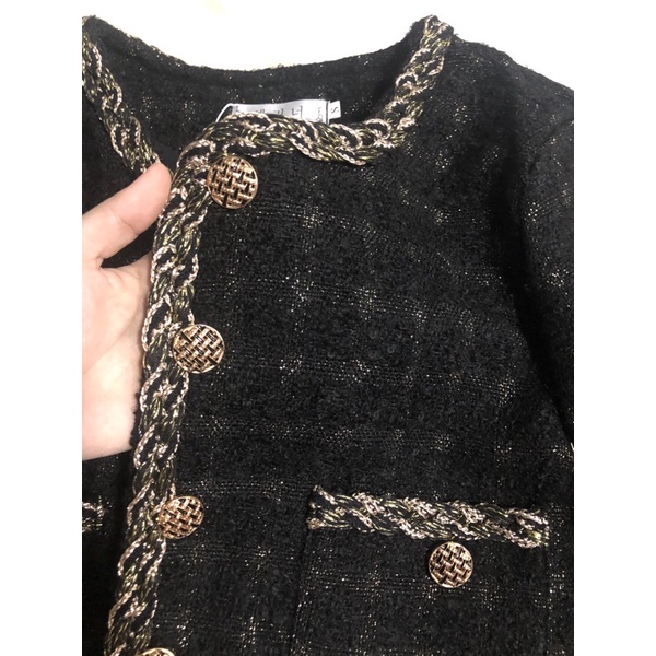 Áo Khoác Dạ Sọc Caro Đính Nút Sang Chảnhhh✨