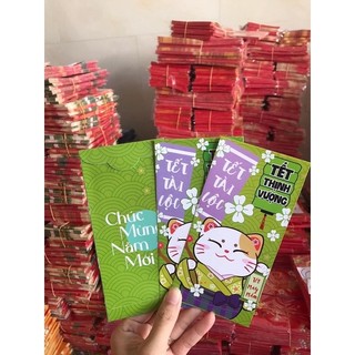 Set 10 bao lì xì chibi phản quang ( giao màu ngẫu nhiên)
