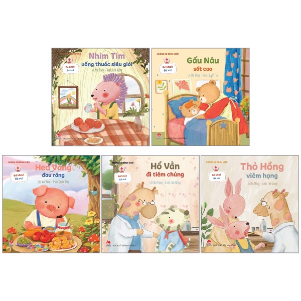 Sách - Combo Bé Khỏe Bé Vui - Không Sợ Bệnh Viện (5 cuốn)