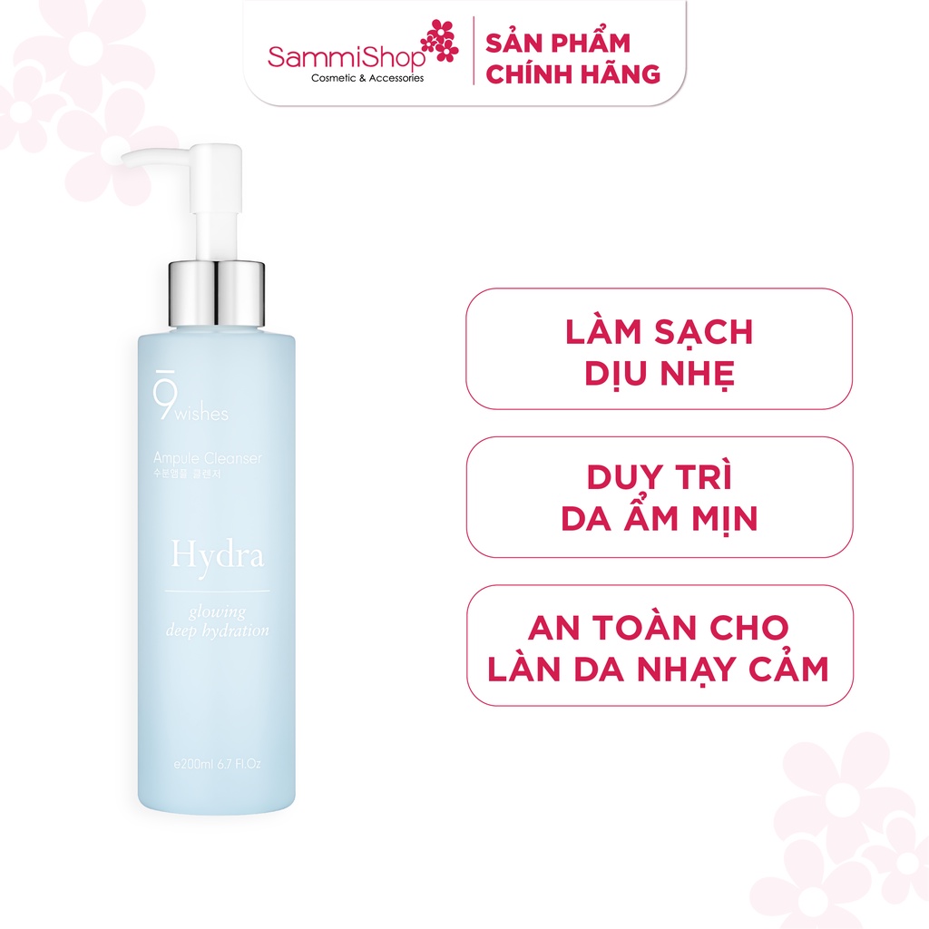 9 Wishes Sữa rửa mặt Hydra Ampule Cleanser 200ml