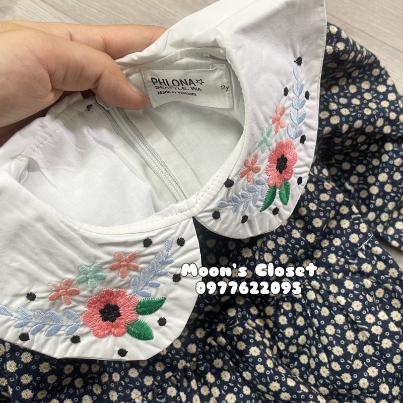 XD- Váy hoa nhí vintage PHLONA size 12/18m-8y