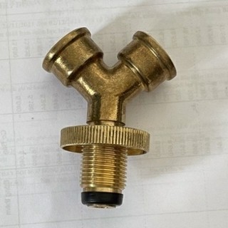 Van chia lửa bằng đồng - Van chữ Y chia lửa 2 van gas một lúc - sử dụng chung một bình gas