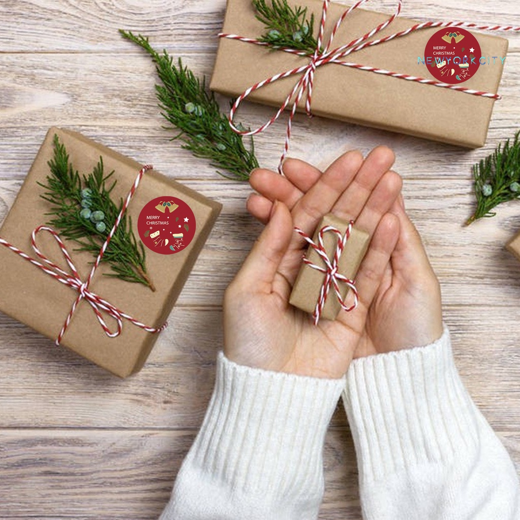 1 Cuộn Nhãn Dán Quà Giáng Sinh Siêu Dính