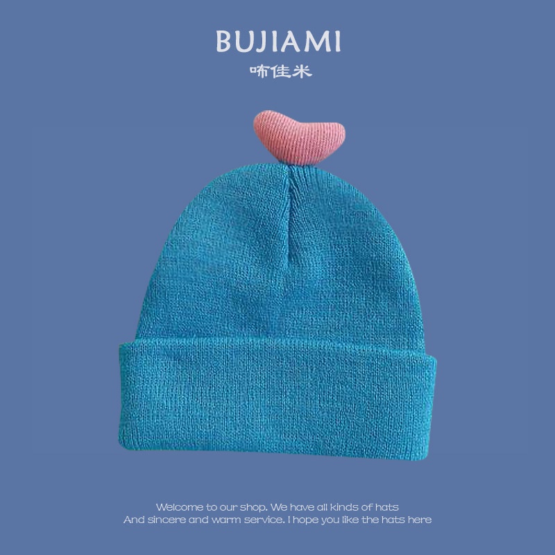 Mũ Len Cotton Dệt Kim Bảo Vệ Tai Thời Trang Thu Đông Cho Bé