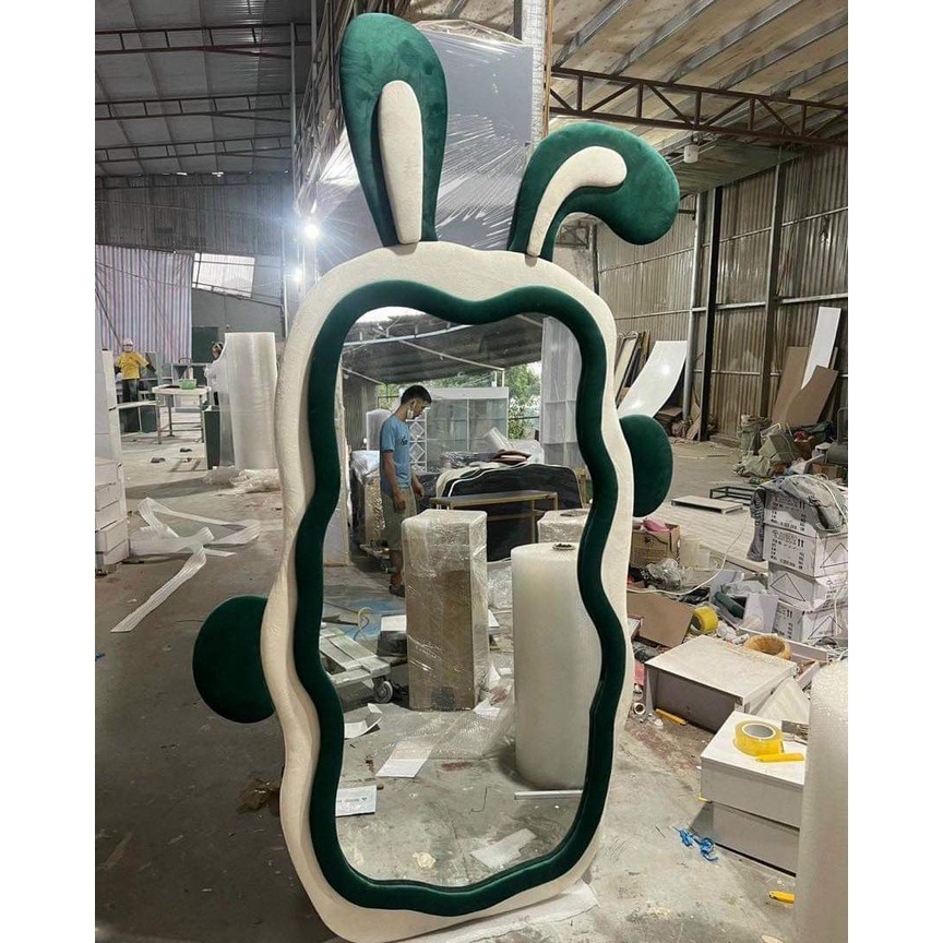 Gương TAI THỎ BỌC NỈ toàn thân KT 200x120 ⚡️SIÊU HOT⚡️ nịnh dáng