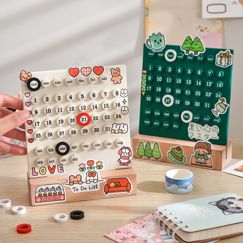 Lịch Để Bàn 8 Màu Bằng Acrylic Dễ Thương Không Giới Hạn Dùng Trang Trí