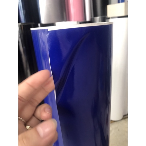 Giấy decal,giấy dán xe màu xanh dương đậm loại 2 lớp dầy dặn trang trí xe máy ,ô tô