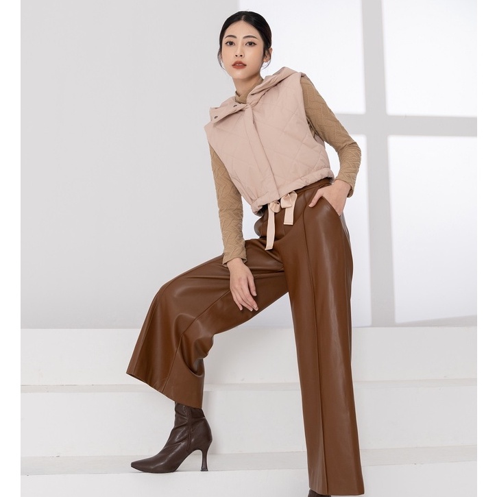 Áo phao gile nữ dáng ngắn HeraDG thiết kế crotop trần bông 3 lớp cao cấp siêu nhẹ chống gió chống bám bụi WJKBC3063