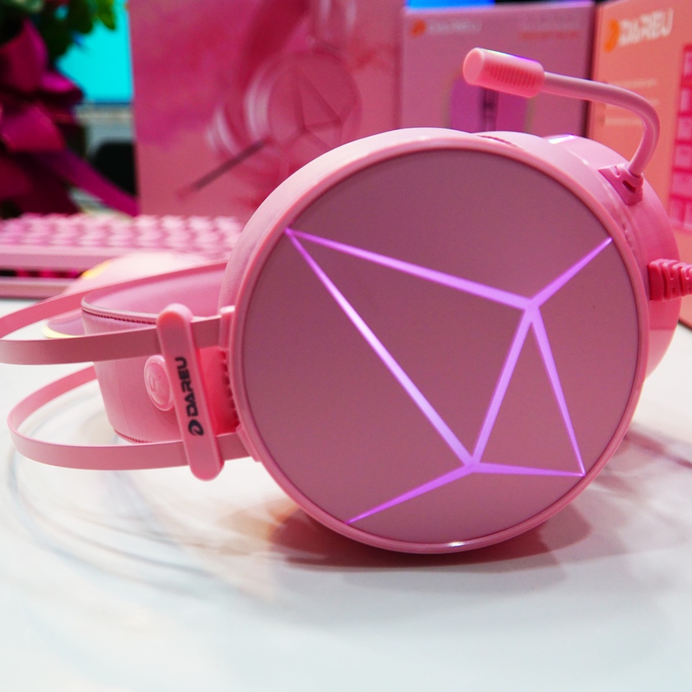 Tai nghe DareU EH722s 7.1 pink queen hàng chính hãng