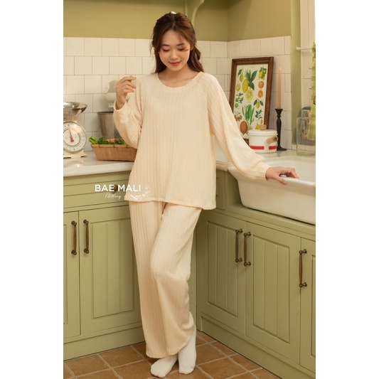 SP304- Bộ mặc nhà len vặn thừng
