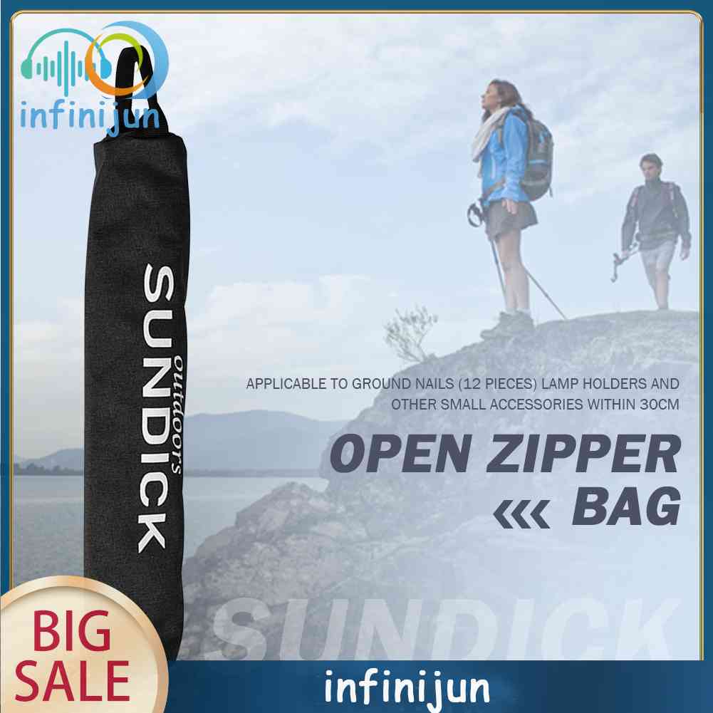 Túi Đựng Cọc Giăng Lều Trại 600D Bằng Vải Có Khóa Kéo Tiện Lợi