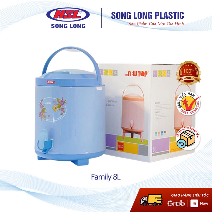 Bình Giữ Nhiệt Có Vòi Song Long Plastic - Các cỡ- (Giao màu ngẫu nhiên)-Song Long Plastics