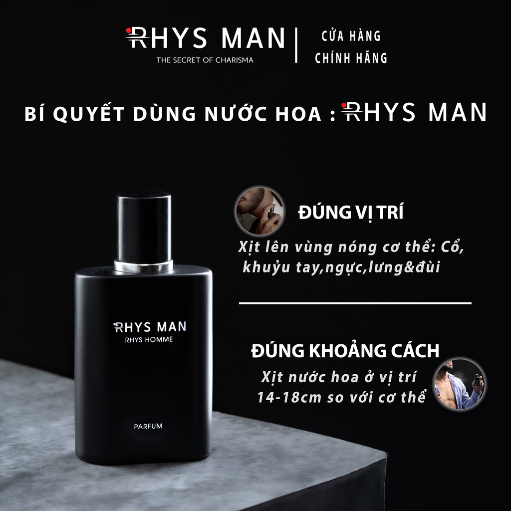 Nước hoa nam RHYS MAN lịch lãm và cuốn hút Rhys Homme 50ml