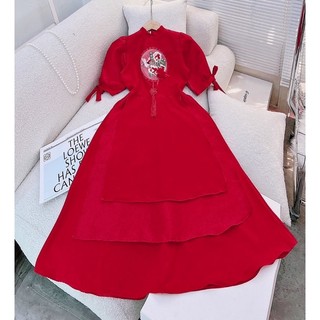 Đầm cách tân tầng mặc Tết