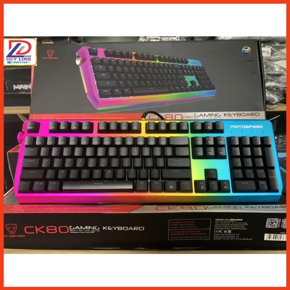 BÀN PHÍM CƠ MOTOSPEED CK80 RGB GAMING NEW CHÍNH HÃNG