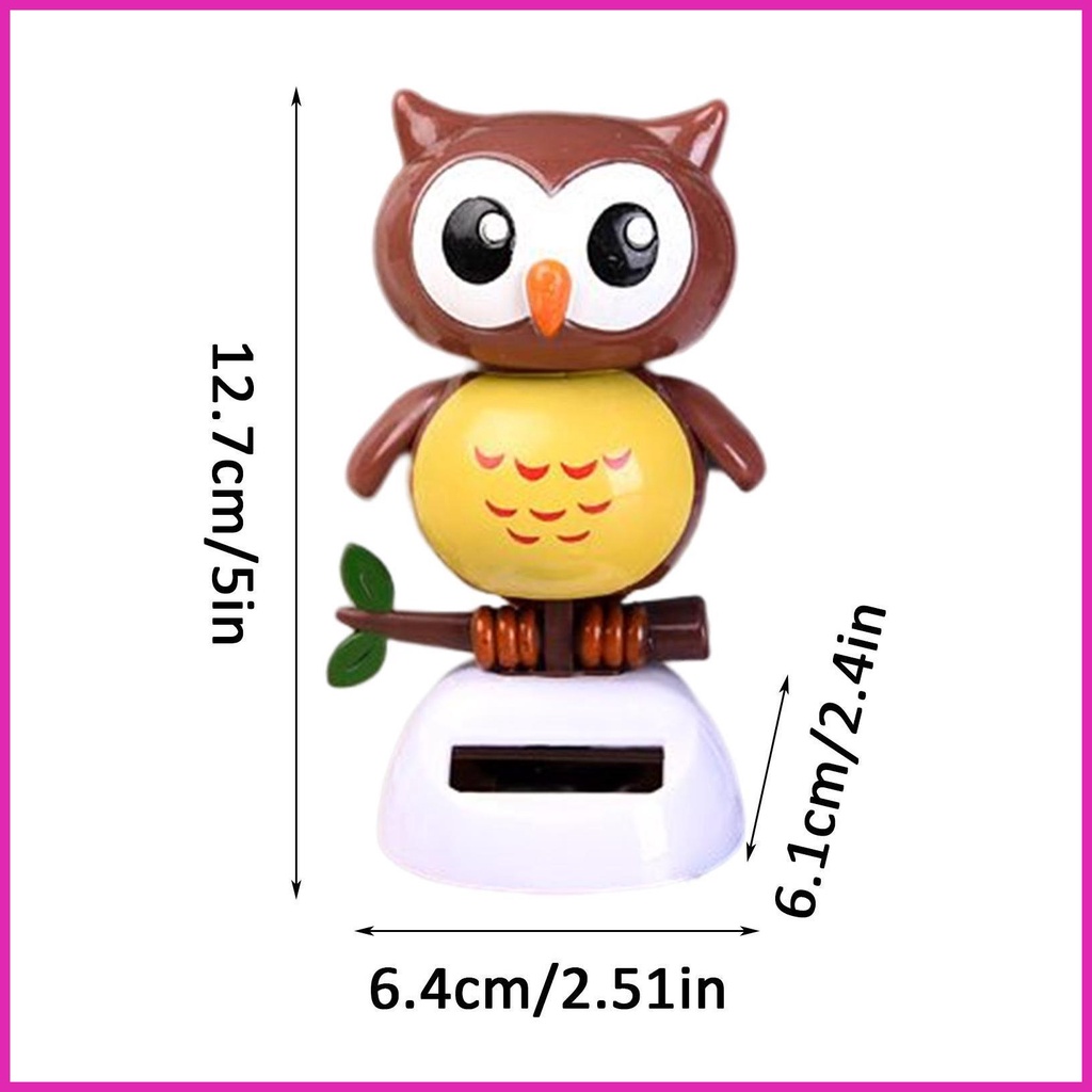 Mô Hình Chim Cú Nhảy Múa Lắc Lư Bằng Năng Lượng Mặt Trời Trang Trí Bảng Điều Khiển Xe Hơi