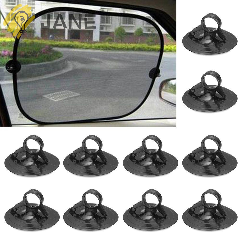 Set 10 miếng dán hít bằng nhựa trong suốt cho nhà tắm xe hơi