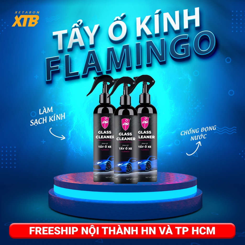 Bình xịt tẩy ố kính ô tô Flamingo F188 dung tích 230ml làm sạch kính, cặn canxi, chống đốm đọng nước