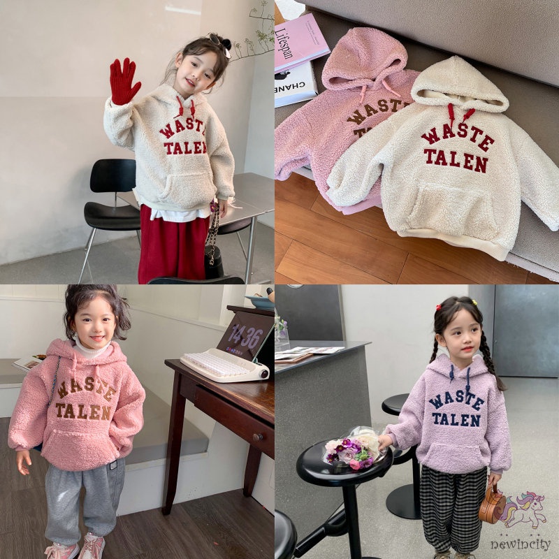 Áo Hoodie Nỉ Dày Dặn Thêu Chữ Phong Cách Hàn Quốc Cho Nữ