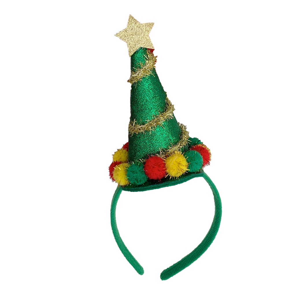 Băng Đô Cài Tóc Hình Cây Thông Noel Dễ Thương Cho Bé