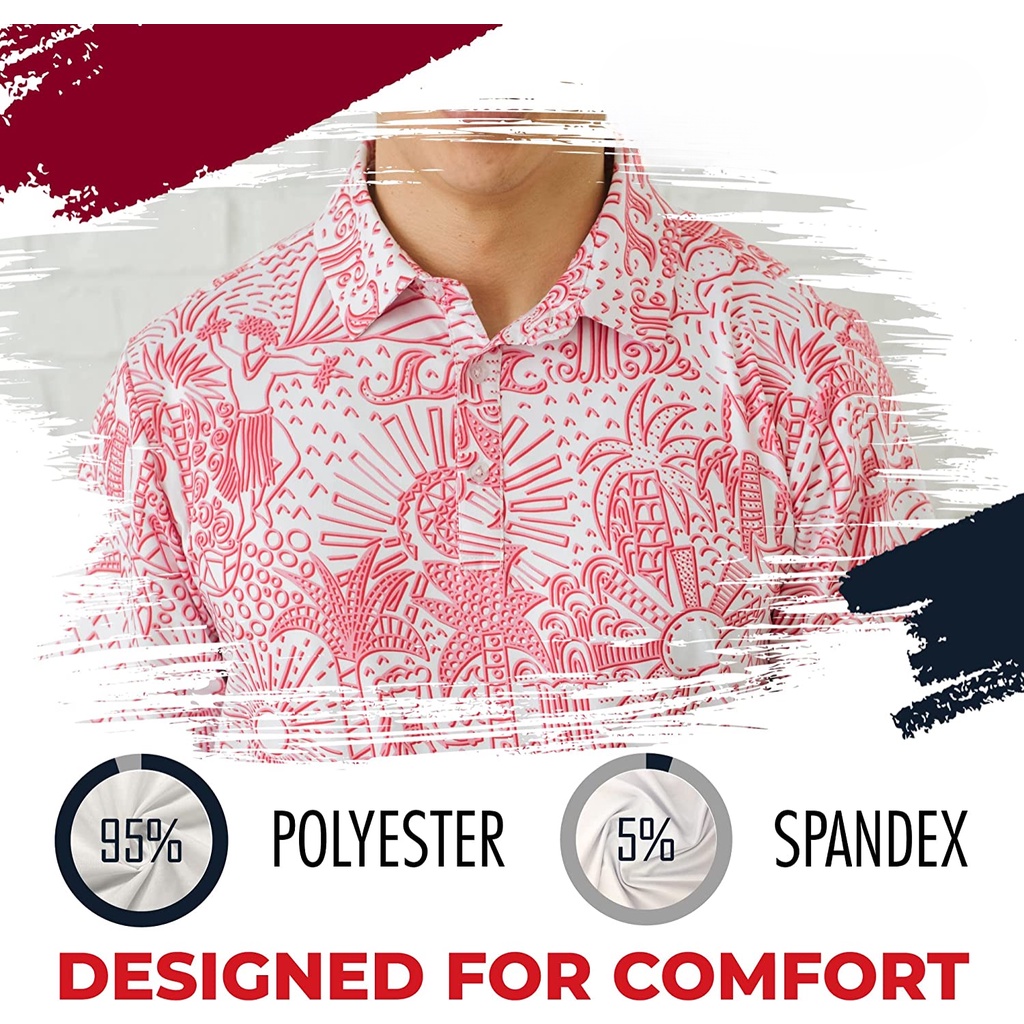 Áo Thun Polo In Hình Đầu Lâu Chơi Golf Vui Nhộn Cho Nam