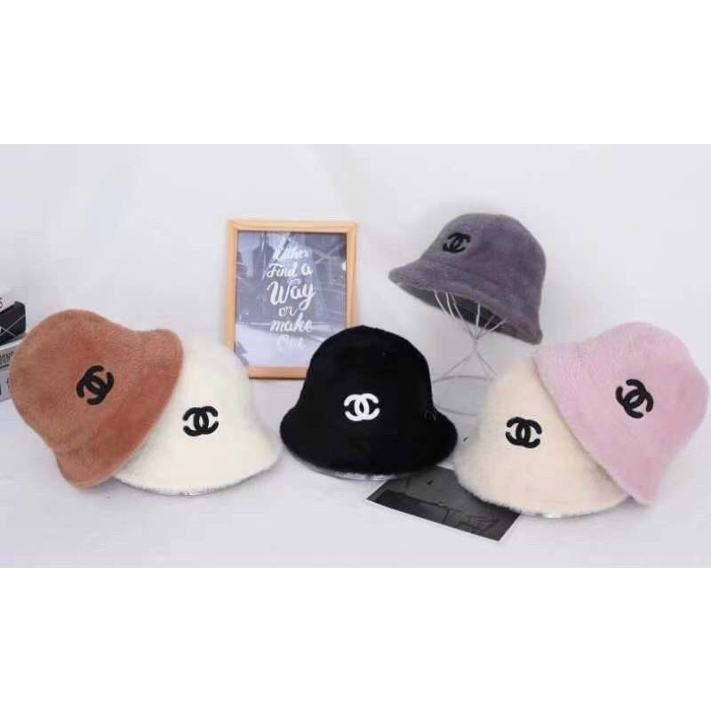MŨ LÔNG CỪU, NÓN BUCKET LÔNG CỪU CNANEL SIÊU MỀM MỊN CHUẨN HÀNG QUẢNG CHÂU (Tem Xịn )