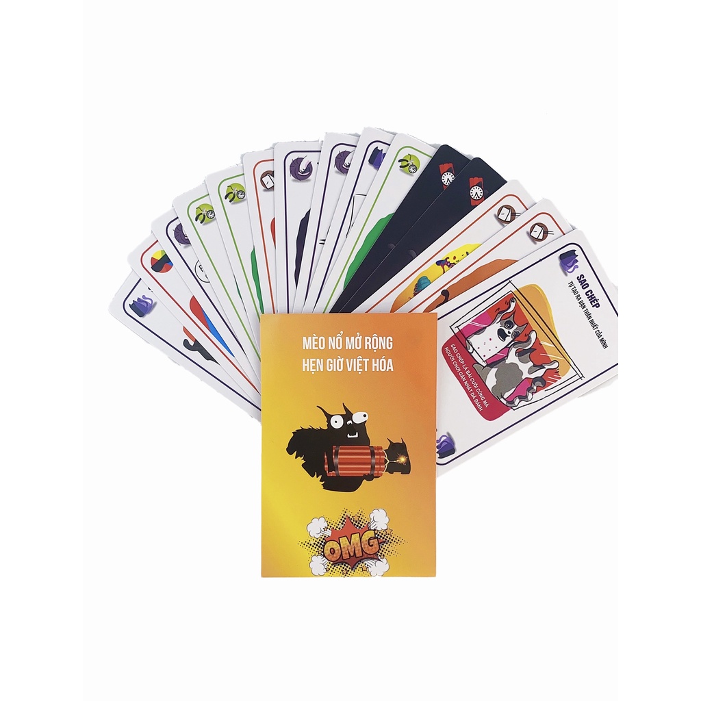 Mèo nổ mở rộng Việt Hóa - Timebomb Kittens - Mèo nổ hẹn giờ : 15 lá chức năng