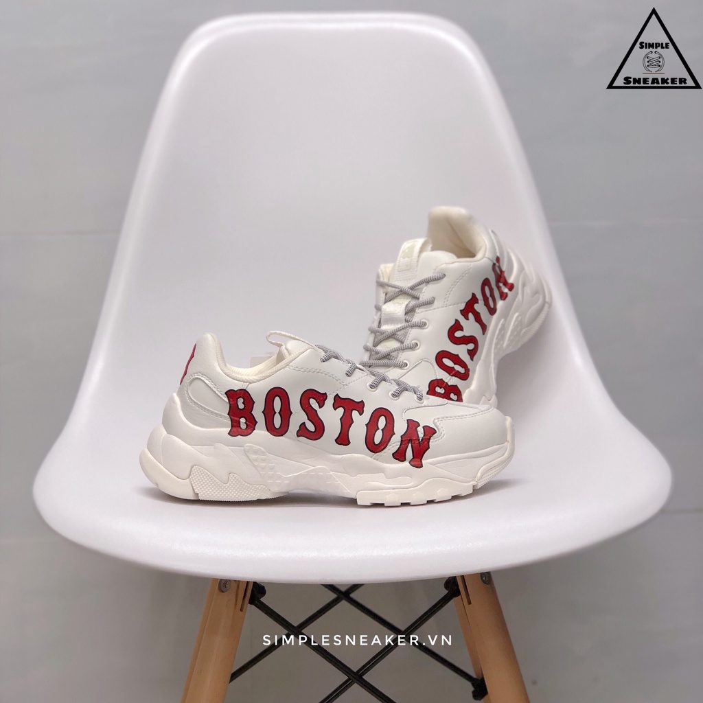 Giày MLB LA Dodgers Chính Hãng 🔴SIMPLE SNEAKER🔴 MLB Big Ball Chunky Boston Red Sox Đế 6cm Chuẩn Auth Full Box
