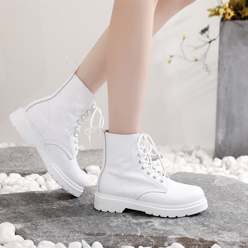 Chất Lượng Đảm Bảo New England Dr. Giày Bốt Da Thật Cao Cấp Thời Trang Cho Nam Nữ