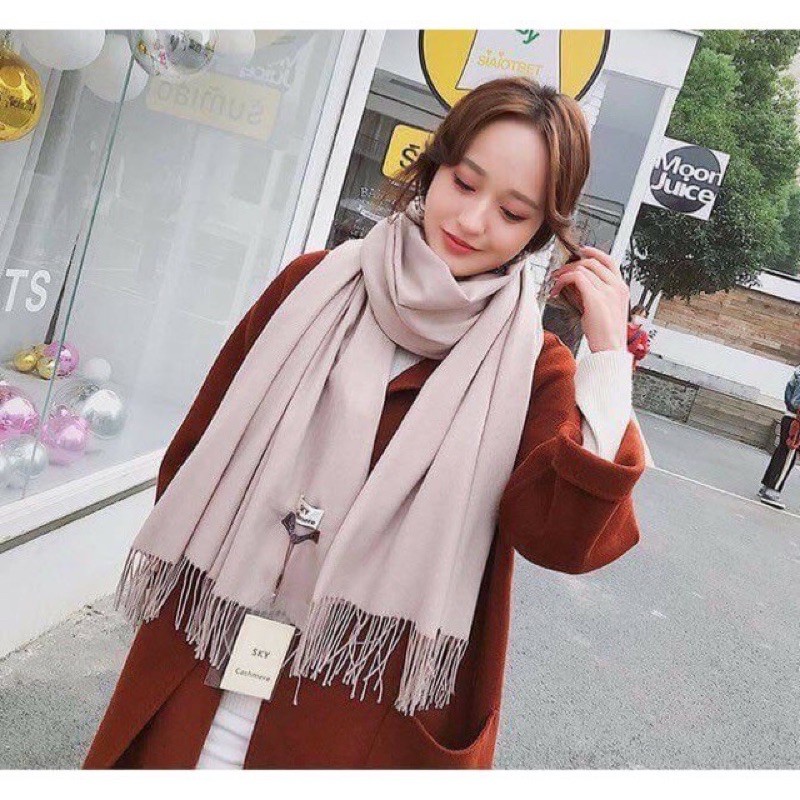 Khăn quàng cổ Cashmere phong cách Hàn Quốc