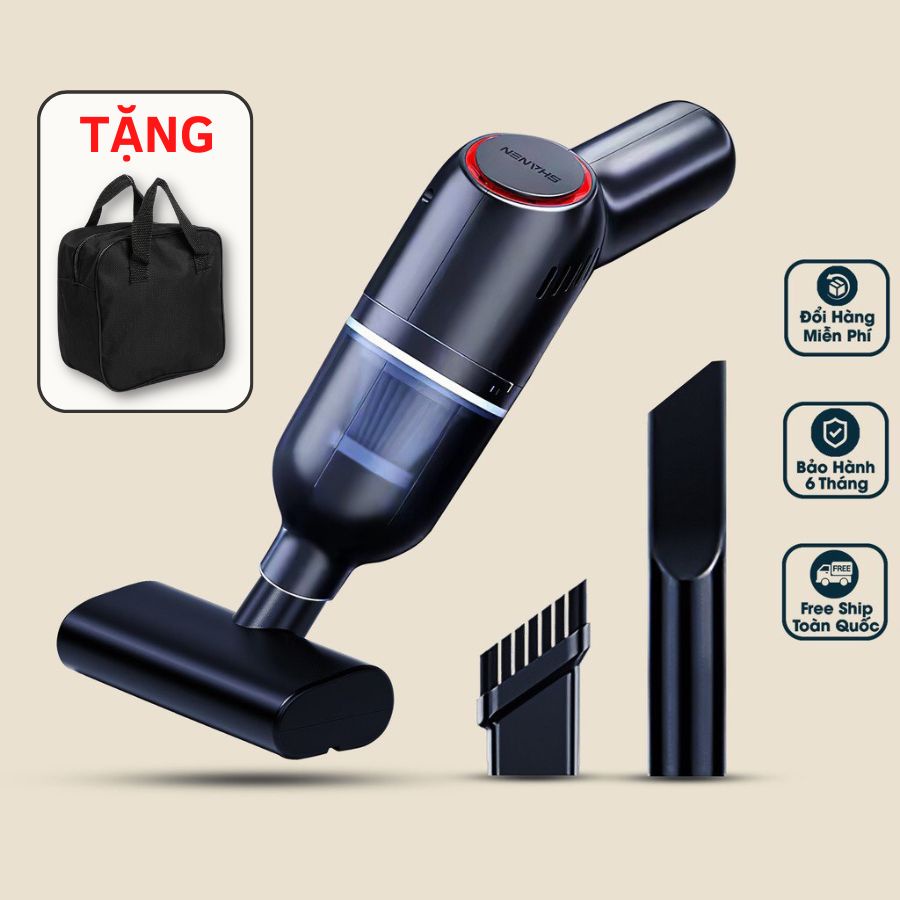 Máy hút bụi cầm tay mini đa năng tích hợp đèn LED, máy hút bụi mini siêu tiện lợi