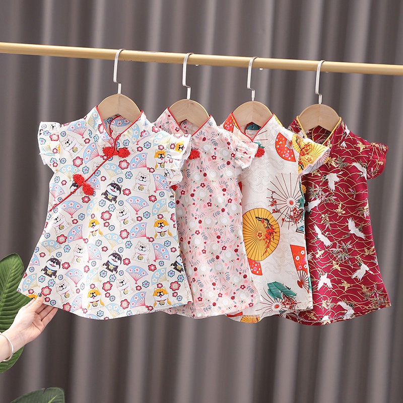 Đầm Công Chúa Hán Phục Thời Trang Mùa Hè Phong Cách Trung Hoa Mới Cho Bé Gái