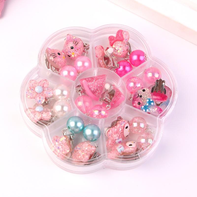 PVN54721 Bông Tai Dạng Kẹp Đính Ngọc Trai Hoạt Hình DIY Đáng Yêu Cho Bé Gái Giá Rẻ