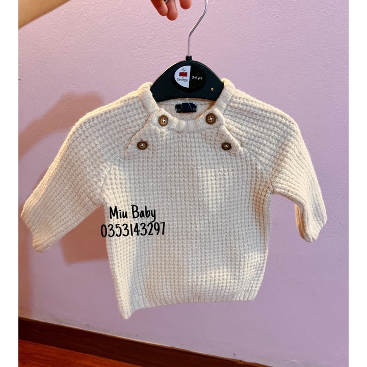 Áo len cúc gỗ K!@bi bé trai du xịn