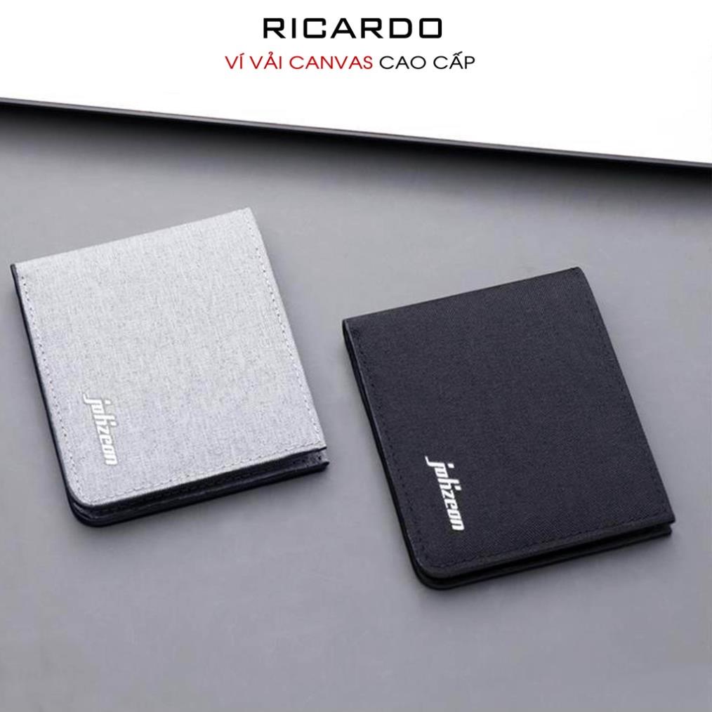 Ví Nam Jolizeon Vải Canvas Thời Trang nhỏ gọn, Bóp nam vải chống nước dáng ngang kiểu dáng Hàn Quốc - V127 !