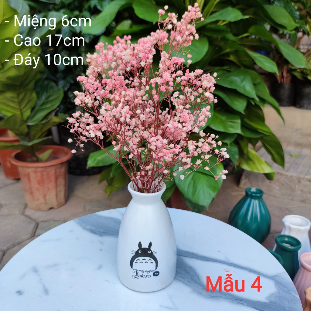 Lọ hoa tráng men mát lạnh cỡ NHỠ cắm hoa để bàn - hàng chuẩn Bát Tràng