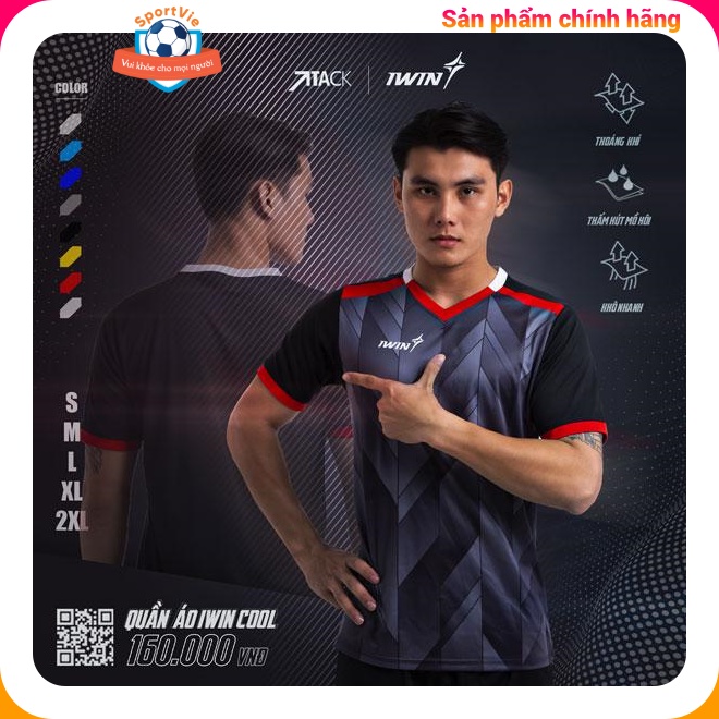 Bộ quần áo iWin Cool A07 dùng trong bóng đá và thể thao khác, chính hãng cao cấp, bền đẹp thoáng mát, giá sỉ (8 màu)