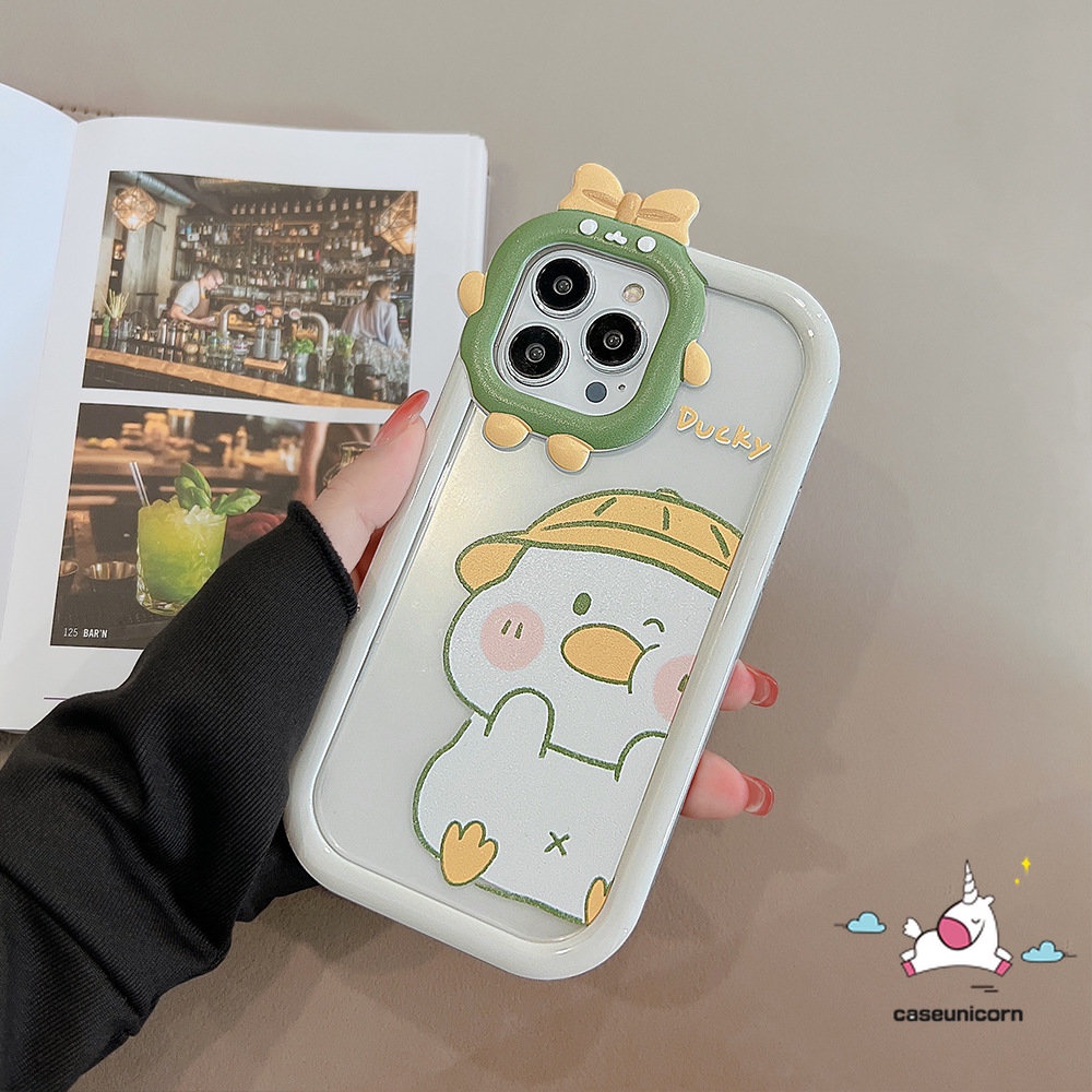Ốp Điện Thoại Mềm Họa Tiết Chú Vịt 3D Dễ Thương Cho iPhone 11 13 12 14 Pro MAX 7 8 6 6S 14 Plus XR X XS MAX SE 2020