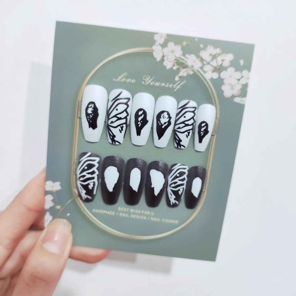 Bộ 24 Móng Tay Giả Trang Trí Nghệ Thuật