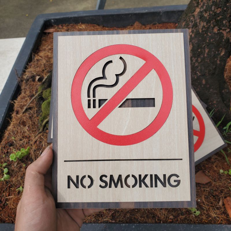 Bảng no smoking, smoking area