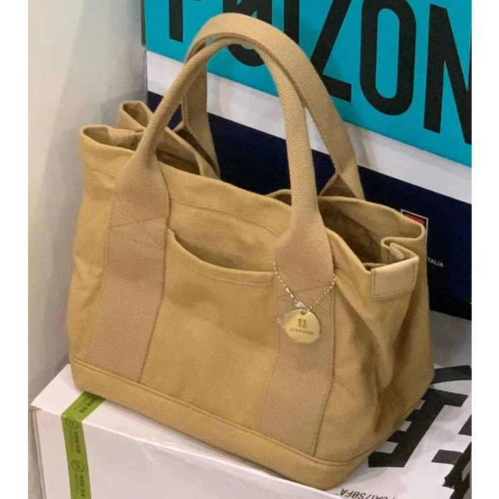 M97-Túi Đựng Hộp Cơm Trưa Bằng Vải Bố Thiết Kế Mới Đơn Giản Thời Trang Dành Cho Nữ túi phụ nữ túi xách tay Túi đeo vai  thời trang hàn quốc túi tote vải cái víP