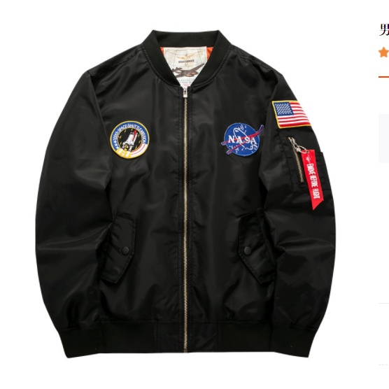 Áo Khoác Bomber Thêu Logo Nasa 1 Cá Tính Cho Nam